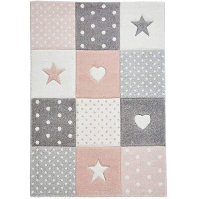 Think Rugs Brooklyn Kids 20339 Pink - 80x150 Rug - Hand Carved Durable Children Mats Think Rugs Brooklyn Kids 20339 Pink - 80x150 Rug - Hand Carved Durable Children Mats