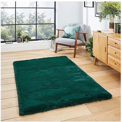 Think Rugs Super Teddy Plain Shaggy Rug - Jewel Green - Rug Think Rugs Super Teddy Plain Shaggy Rug - Jewel Green - Rug