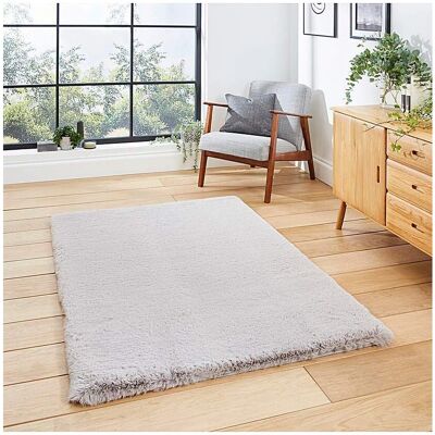 Think Rugs Silver Super Soft Fluffy Shaggy Rug - Rug Think Rugs Silver Super Soft Fluffy Shaggy Rug - Rug