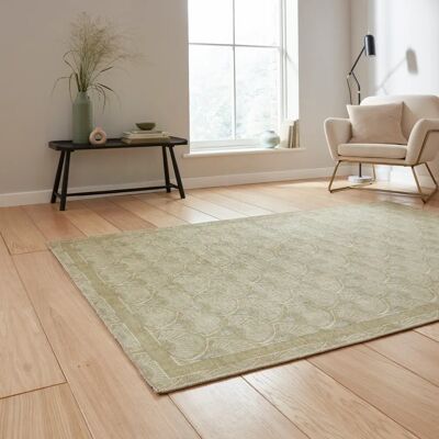 Catherine Lansfield - Deco Peacock Washable Rug - Green - Rug Catherine Lansfield - Deco Peacock Washable Rug - Green - Rug