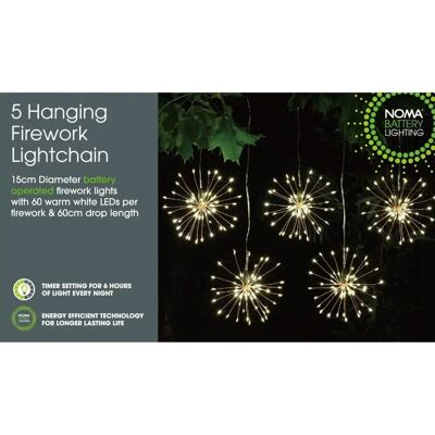 Edit Lighting Starburst Set of 5 Battery Operated LED String Lights - String Lights Edit Lighting Starburst Set of 5 Battery Operated LED String Lights - String Lights