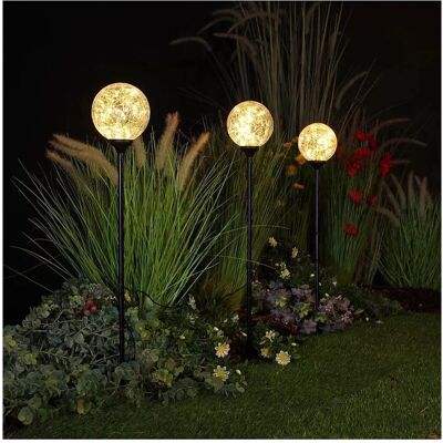 NOMA - Crackle Ball Stake Lights - Warm White NOMA - Crackle Ball Stake Lights - Warm White