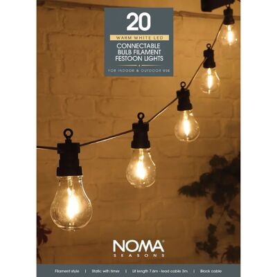 NOMA 20 Bulb Festoon Lights - Outdoor Decorative Lighting NOMA 20 Bulb Festoon Lights - Outdoor Decorative Lighting
