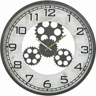URBN Living - Large Wall Clock - Wood - Metal - Wall Clock URBN Living - Large Wall Clock - Wood - Metal - Wall Clock