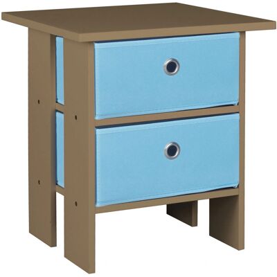 URBN Living - 2 Drawer - Oak - Light Blue - Bedside Table URBN Living - 2 Drawer - Oak - Light Blue - Bedside Table