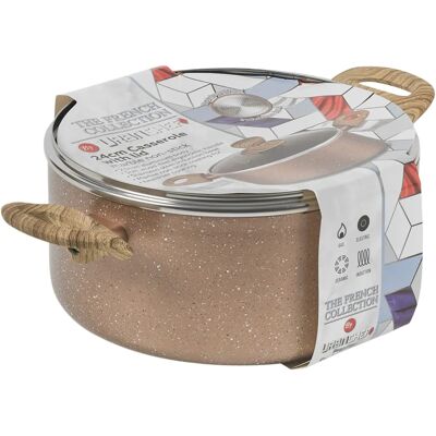 URBN-CHEF - 20cm Rose Gold Marble - Stockpot URBN-CHEF - 20cm Rose Gold Marble - Stockpot