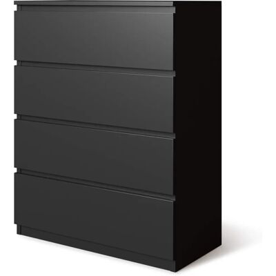 Skagen - 4-Drawer Chest - Black - Chest of drawers Skagen - 4-Drawer Chest - Black - Chest of drawers