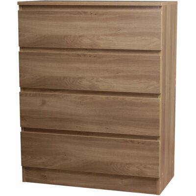 Skagen - Oak Chest - 4 Drawer - No Handles - Chest Skagen - Oak Chest - 4 Drawer - No Handles - Chest