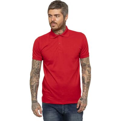 Kruze by Enzo Heren Rood 2XL Polo Shirt - Korte Mouw Casual Sport Kruze by Enzo Heren Rood 2XL Polo Shirt - Korte Mouw Casual Sport