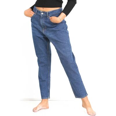 Enzo Ex H&M Dames Mom Jeans - Normale pasvorm, denim blauw - 5 zakken - EU 38 Enzo Ex H&M Dames Mom Jeans - Normale pasvorm, denim blauw - 5 zakken - EU 38