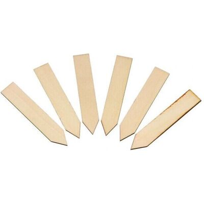 Gardman - Wooden Planting Point Stick Labels - 10 cm - Plant Label Gardman - Wooden Planting Point Stick Labels - 10 cm - Plant Label