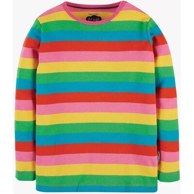 Frugi Bio-Baumwolle Regenbogenstreifen Langarmshirt - T-Shirt Frugi Bio-Baumwolle Regenbogenstreifen Langarmshirt - T-Shirt
