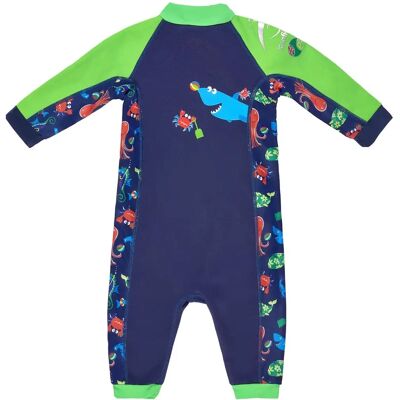 Konfidence Marine/Lime UV50+ Baby Badedrakt Konfidence Marine/Lime UV50+ Baby Badedrakt