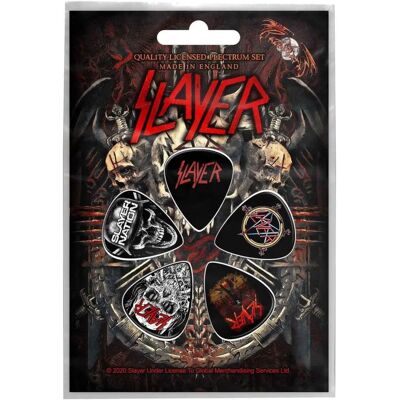 Slayer Demonic Plectrum Set - 5 Mustat kitaran plektrat Slayer Demonic Plectrum Set - 5 Mustat kitaran plektrat