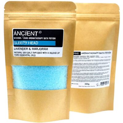 Ancient Wisdom Sleepy Head Sea Salt & Essential Oils Bath Potion - Relaxing, Vegan, 350g Ancient Wisdom Sleepy Head Sea Salt & Essential Oils Bath Potion - Relaxing, Vegan, 350g