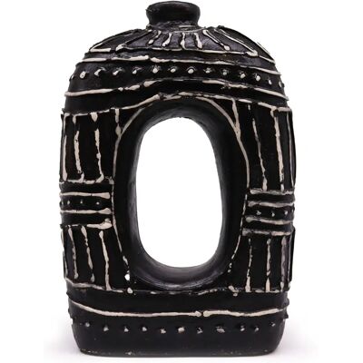 Wazon ceramiczny Lombok - Owalny kształt donuta - 30cm Wazon ceramiczny Lombok - Owalny kształt donuta - 30cm