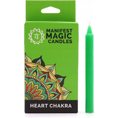 AWArtisan Green Heart Chakra Ritual Candles - Manifest Pack of 12 AWArtisan Green Heart Chakra Ritual Candles - Manifest Pack of 12