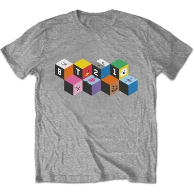 T-Shirt unisexe gris BT21 K-Pop - Produit officiel T-Shirt unisexe gris BT21 K-Pop - Produit officiel
