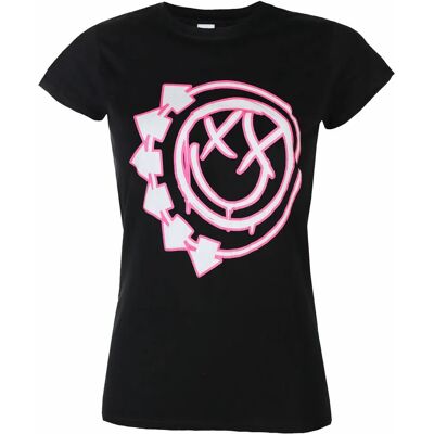 Blink-182 Black T-shirt - Six Arrow Smiley - Casual Fan Tee Blink-182 Black T-shirt - Six Arrow Smiley - Casual Fan Tee