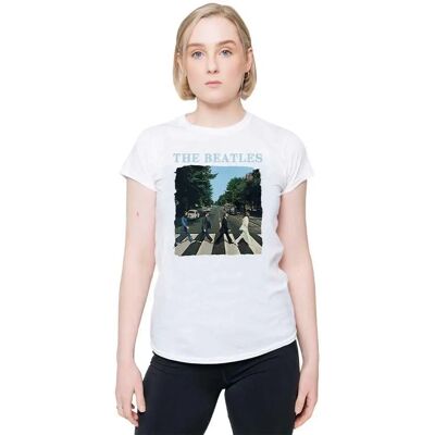 The Beatles Dam T-shirt - Abbey Road & Logo Vit - T-shirt The Beatles Dam T-shirt - Abbey Road & Logo Vit - T-shirt