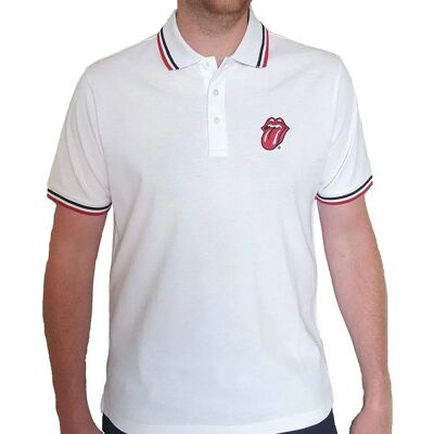 Rolling Stones Vit XXL unisex piké - Polo Shirt Rolling Stones Vit XXL unisex piké - Polo Shirt