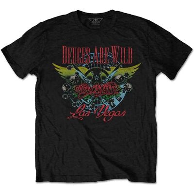 Svart T-shirt Aerosmith Deuces Are Wild - T-shirt Svart T-shirt Aerosmith Deuces Are Wild - T-shirt