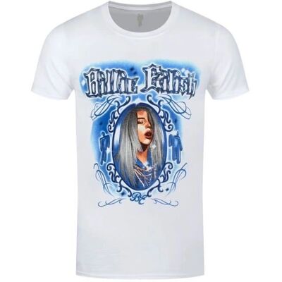 Billie Eilish Vit Airbrush Logga T-Shirt Billie Eilish Vit Airbrush Logga T-Shirt