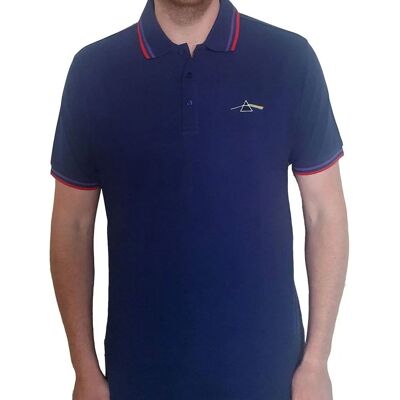 Pink Floyd Unisex Polo Shirt - Dark Side Of The Moon Prism Navy Pink Floyd Unisex Polo Shirt - Dark Side Of The Moon Prism Navy