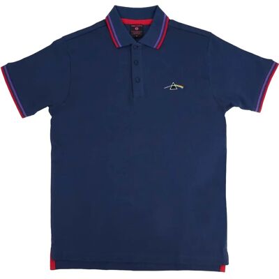Pink Floyd Navy Blue Dark Side of the Moon Prisma Polo - Polo Shirt Pink Floyd Navy Blue Dark Side of the Moon Prisma Polo - Polo Shirt