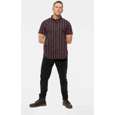 Hey Rusty Floyd Unisex Casual Shirt - Courier Pattern Black Medium Hey Rusty Floyd Unisex Casual Shirt - Courier Pattern Black Medium