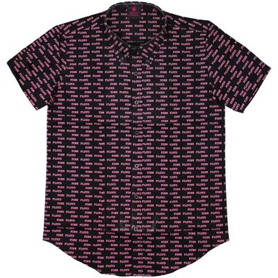 Hey Rusty Floyd Unisex Casual Shirt - Courier Pattern Black Medium Hey Rusty Floyd Unisex Casual Shirt - Courier Pattern Black Medium