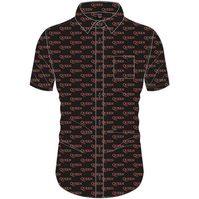 Queen Large Logo Pattern Casual Shirt - Casual Shirt Queen Large Logo Pattern Casual Shirt - Casual Shirt