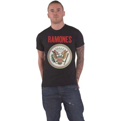 Ramones Full Colour Seal Svart T-shirt - Rock Ramones Full Colour Seal Svart T-shirt - Rock