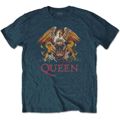 T-Shirt Unisex Queen XXL Bleu - Classic Crest - Publicité T-Shirt Unisex Queen XXL Bleu - Classic Crest - Publicité