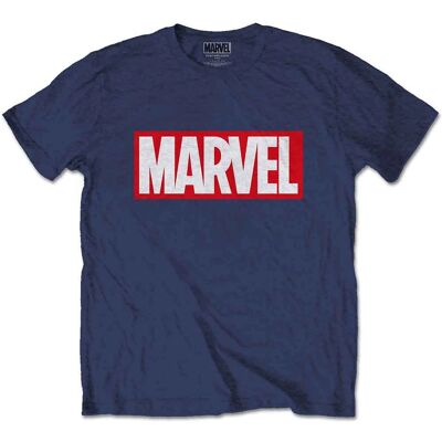 HeyRusty Marvel Box Logo Blå Stor - T-shirt HeyRusty Marvel Box Logo Blå Stor - T-shirt