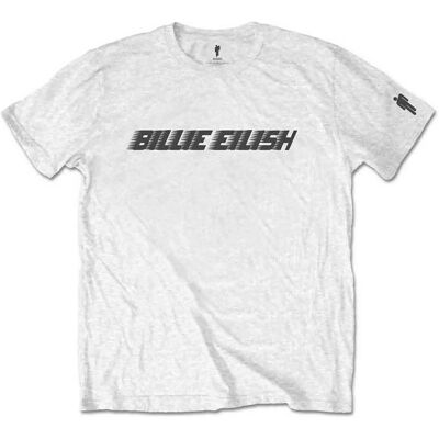 Billie Eilish Kids White T-shirt with Black Racer Logo - T-shirt Billie Eilish Kids White T-shirt with Black Racer Logo - T-shirt