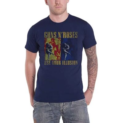 Guns N' Roses Navy Blue Band T-Shirt - Rock Merchandise Guns N' Roses Navy Blue Band T-Shirt - Rock Merchandise