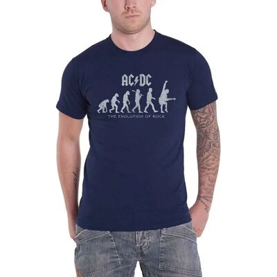 HeyRusty AC/DC Evolution Of Rock Blue Large - T-shirt HeyRusty AC/DC Evolution Of Rock Blue Large - T-shirt