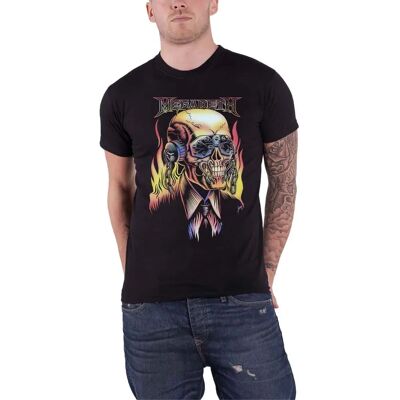 Megadeth Flaming Vic Black T-Shirt - Band Merchandise Megadeth Flaming Vic Black T-Shirt - Band Merchandise