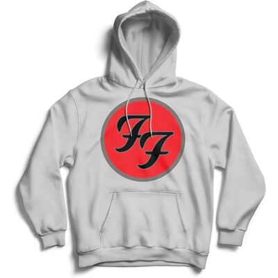 Foo Fighters FF Logo Grey Hoodie - Unisex Foo Fighters FF Logo Grey Hoodie - Unisex