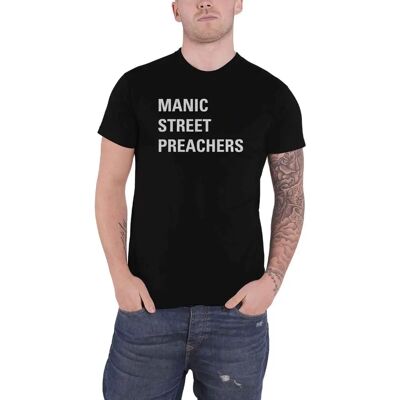 Manic Street Preachers Officiell band T-shirt med blocklogga - T-shirt Manic Street Preachers Officiell band T-shirt med blocklogga - T-shirt