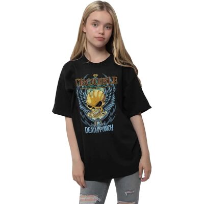 Hey Rusty Five Finger Death Punch Svart Barn T-shirt - Trouble - T-shirt Hey Rusty Five Finger Death Punch Svart Barn T-shirt - Trouble - T-shirt