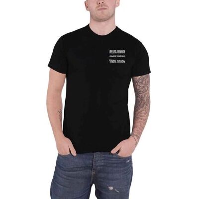 Svart T-shirt från Imagine Dragons - Officiell band Man Glitch baktryck Svart T-shirt från Imagine Dragons - Officiell band Man Glitch baktryck
