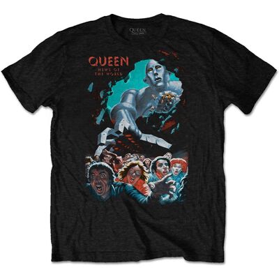 Queen News Of The World Vintage Black XL - T-shirt Queen News Of The World Vintage Black XL - T-shirt