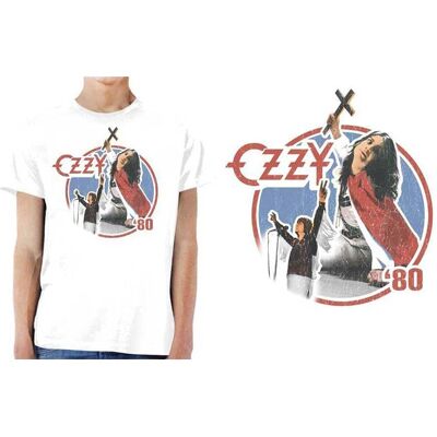HeyRusty Ozzy Osbourne Model Blizzard Of Ozz '80 White T-shirt HeyRusty Ozzy Osbourne Model Blizzard Of Ozz '80 White T-shirt