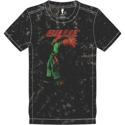 Billie Eilish Hands und Gesicht Schnee Wash T-Shirt - T-Shirt Billie Eilish Hands und Gesicht Schnee Wash T-Shirt - T-Shirt