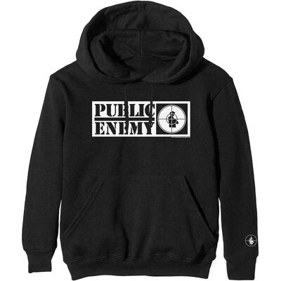 Public Enemy Black Crosshairs Logo Hoodie - Hooded Sweatshirt Public Enemy Black Crosshairs Logo Hoodie - Hooded Sweatshirt