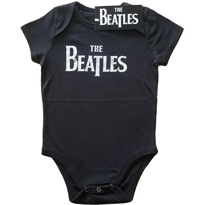 The Beatles Baby Grow Drop T Band Logo Black - Baby Grow The Beatles Baby Grow Drop T Band Logo Black - Baby Grow