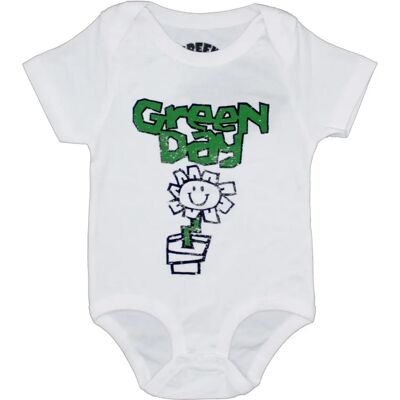 Green Day Logo Vit Baby Body - Baby Kläder Green Day Logo Vit Baby Body - Baby Kläder