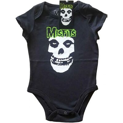 Misfits Baby Body - Skalle & Logo - Svart - Baby Grow Misfits Baby Body - Skalle & Logo - Svart - Baby Grow